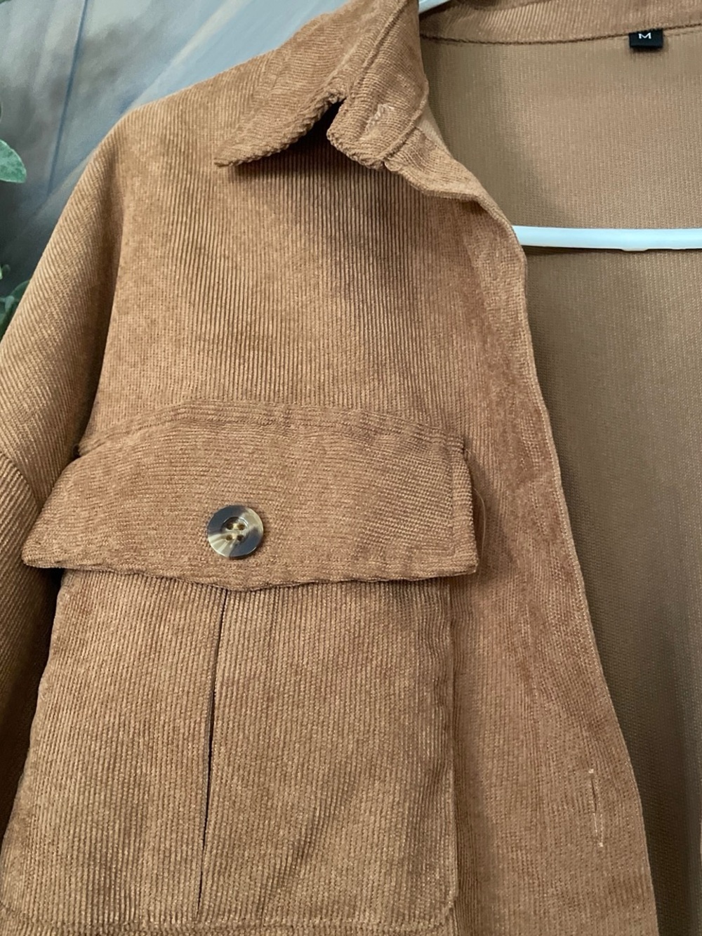 Rust Brown Button-Front Shacket - Picture 4 of 6